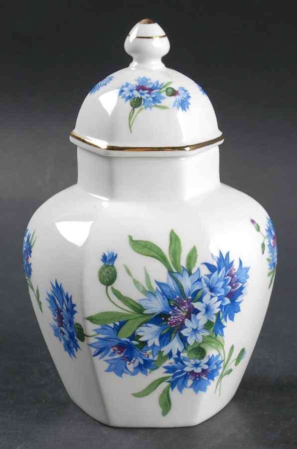 Cornflower Blue Small Temple Jar & Lid by Hammersley-1
