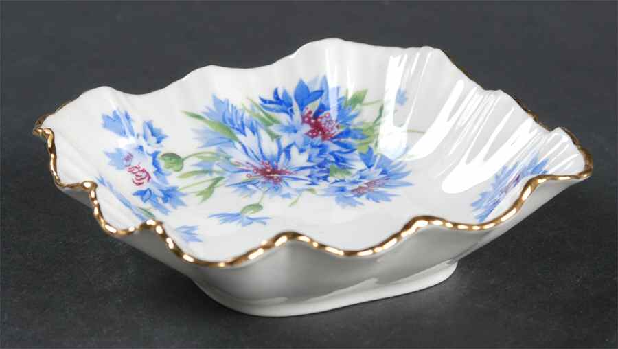 Cornflower Blue Small Square Sweet Meat Dish by Hammersley-1