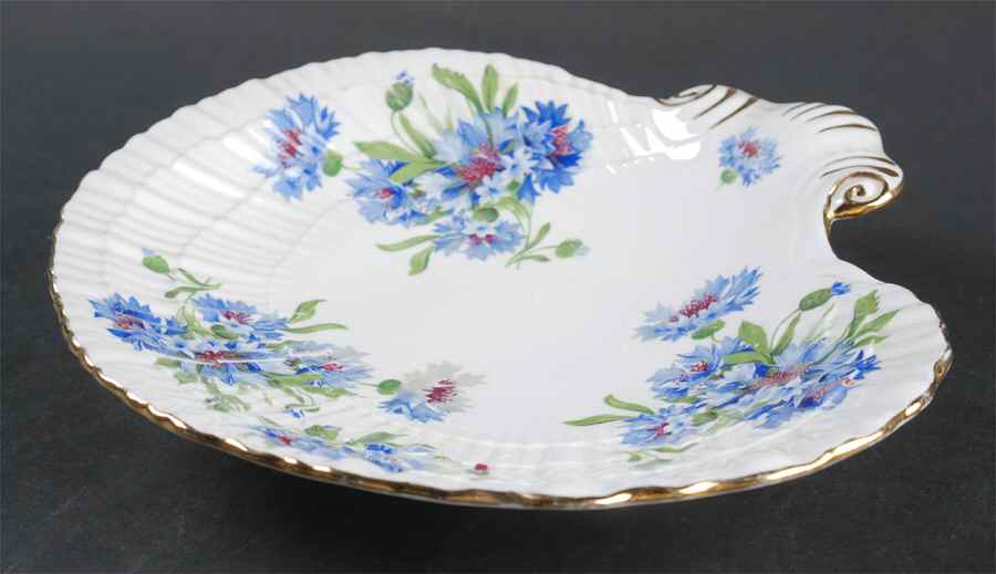 Cornflower Blue Large Shell Shaped Dish by Hammersley-1