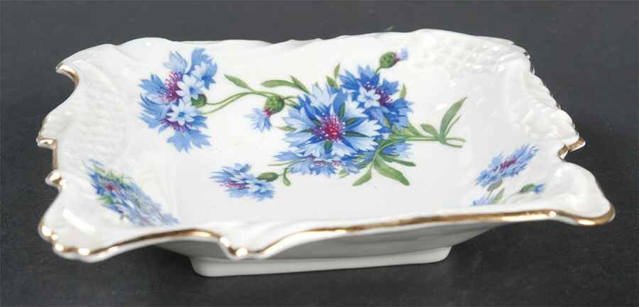 Cornflower Blue 6" Square Ashtray by Hammersley-1