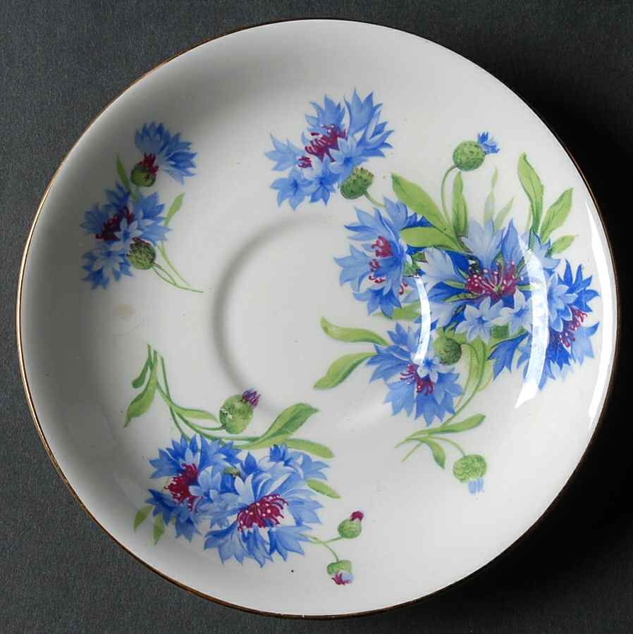 Cornflower Blue Saucer for Flat Cup by Hammersley-1