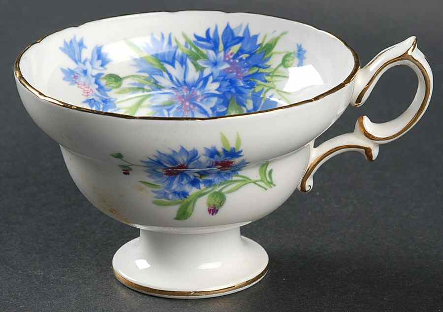 Cornflower Blue Footed Cup by Hammersley-1