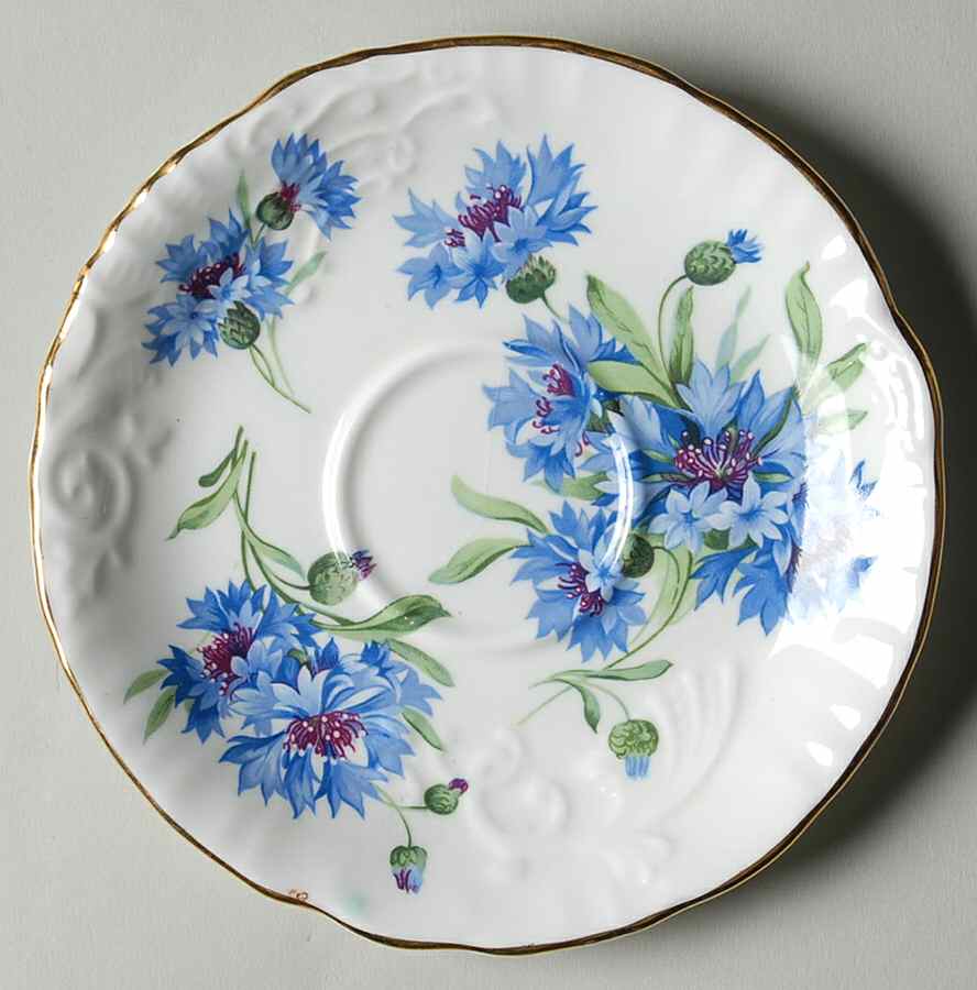Cornflower Blue Saucer for Flat Cup by Hammersley-1
