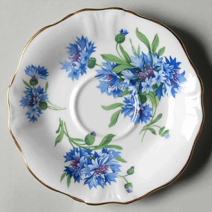 Cornflower Blue Saucer for Flat Cup by Hammersley-1