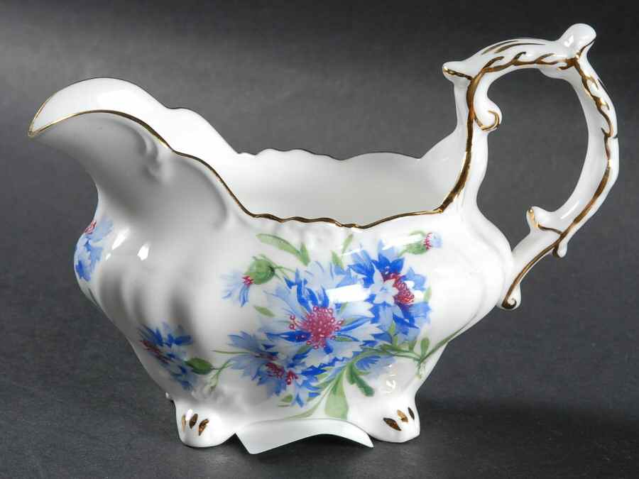 Cornflower Blue Oval Creamer by Hammersley-1