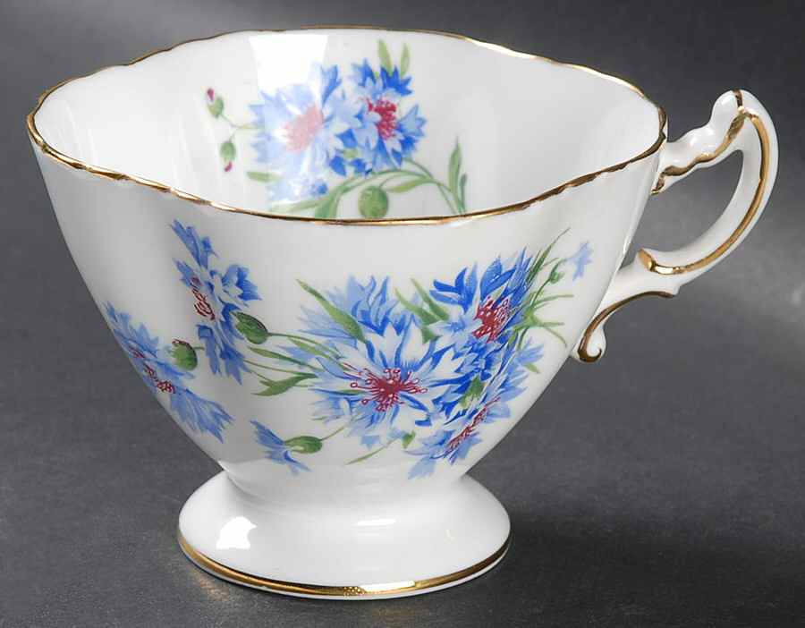 Cornflower Blue Footed Cup by Hammersley-1
