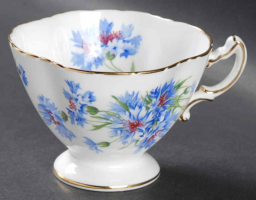 Cornflower Blue Footed Cup by Hammersley-1