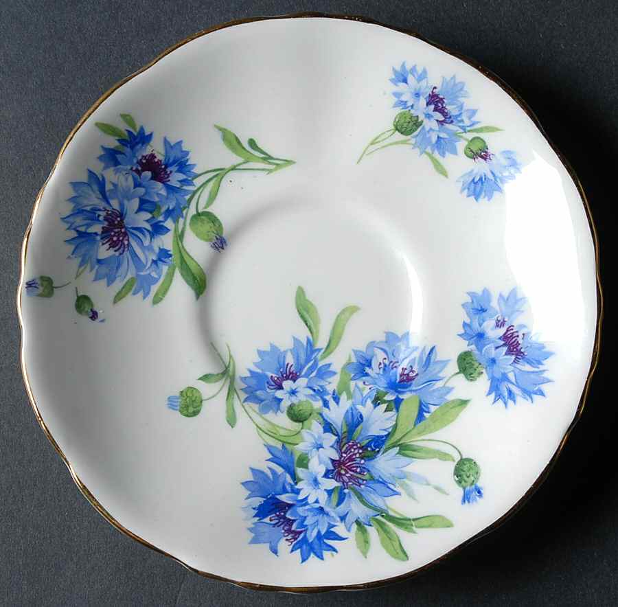 Cornflower Blue Saucer for Footed Cup by Hammersley-1