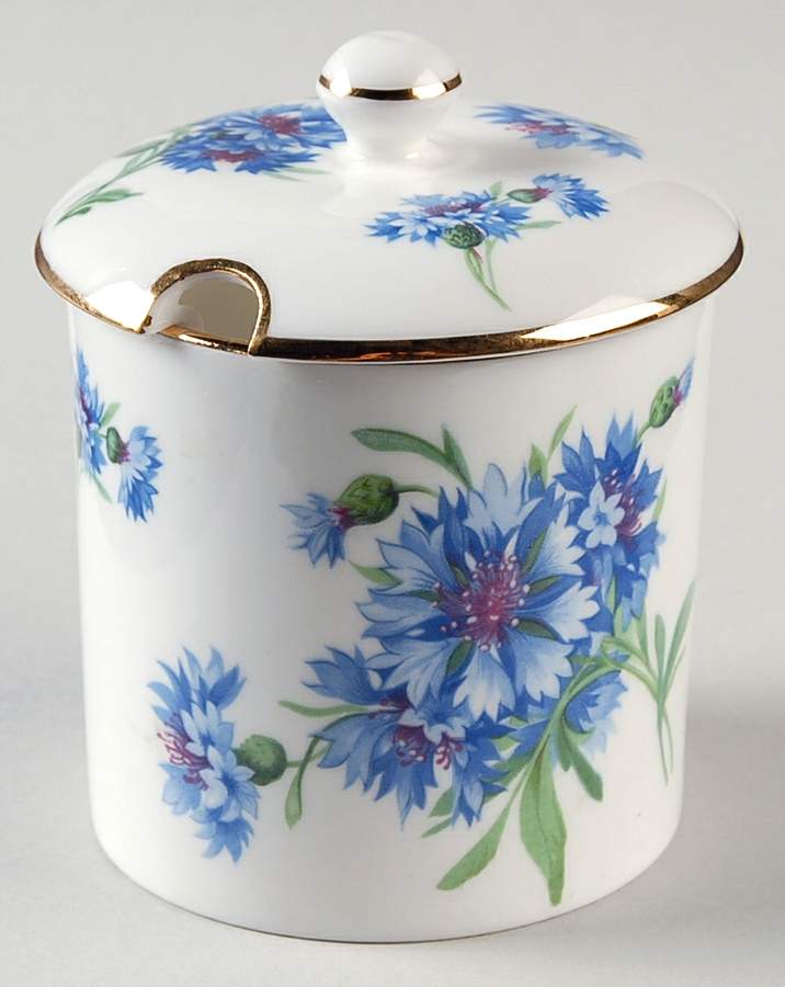 Cornflower Blue Jam/Jelly & Lid by Hammersley-1