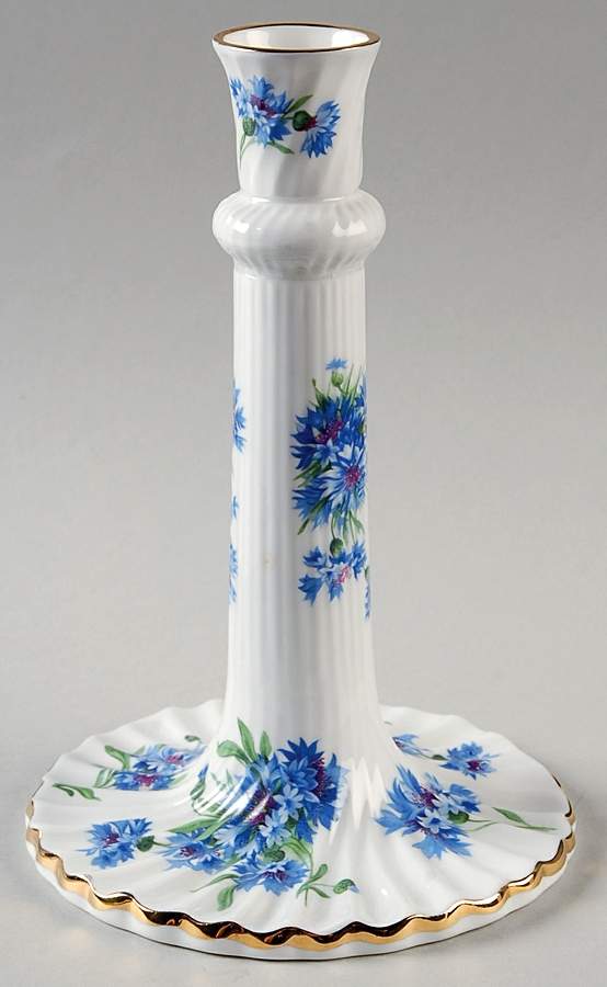 Cornflower Blue 7" Candlestick by Hammersley-1