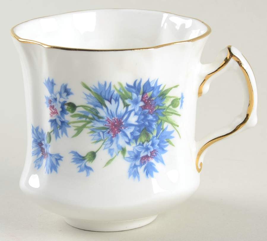 Cornflower Blue Flat Demitasse Cup by Hammersley-1
