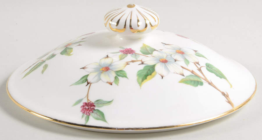 Dogwood Blossom Lid for Round Vegetable by Hammersley-1