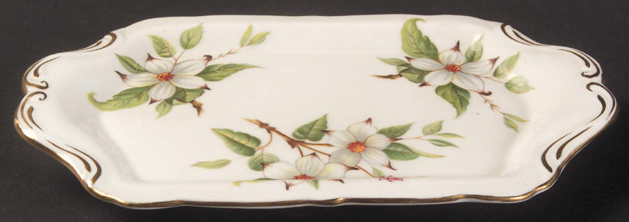 Dogwood Blossom Tray for Mini Creamer & Open Sugar by Hammersley-1