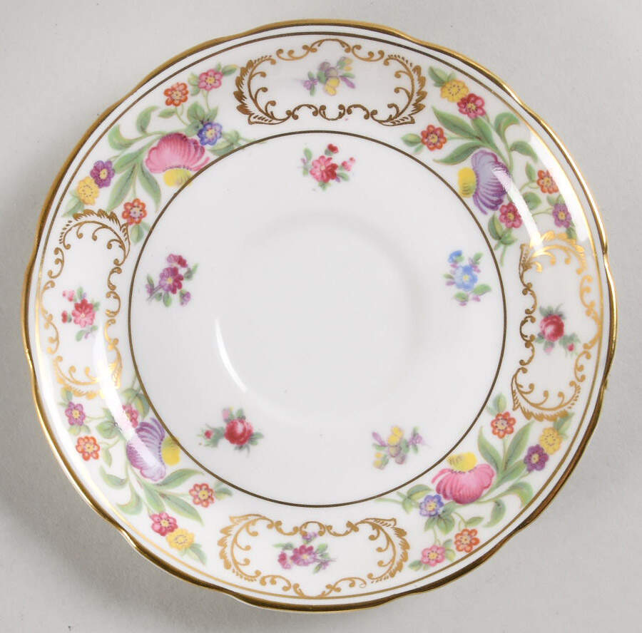 Dresden Sprays Saucer for Footed Cup by Hammersley-1