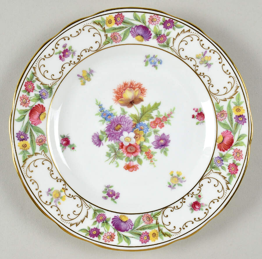 Dresden Sprays Accent Dessert Luncheon Plate by Hammersley-1