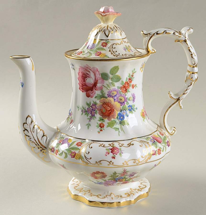 Dresden Sprays Coffee Pot & Lid by Hammersley-1