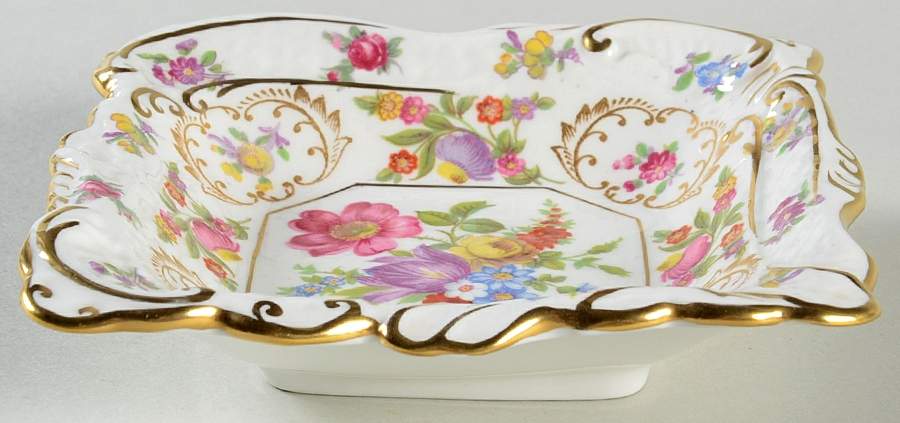 Dresden Sprays 4" Square Sweet Meat by Hammersley-1