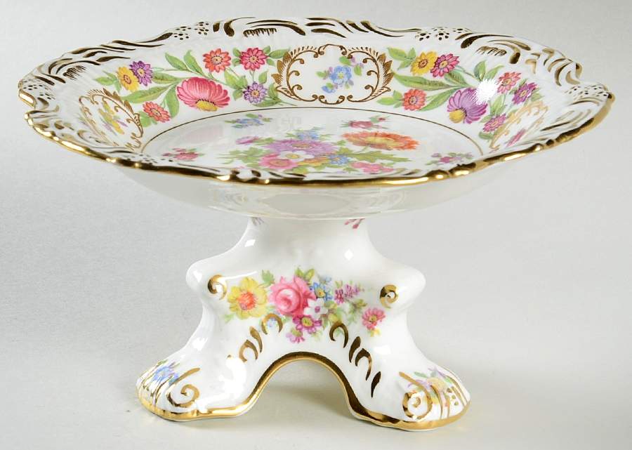 Dresden Sprays Round Compote (Height X Width) by Hammersley-1