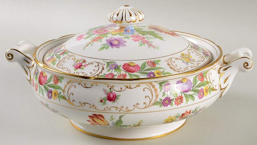 Dresden Sprays Round Covered Vegetable by Hammersley-1