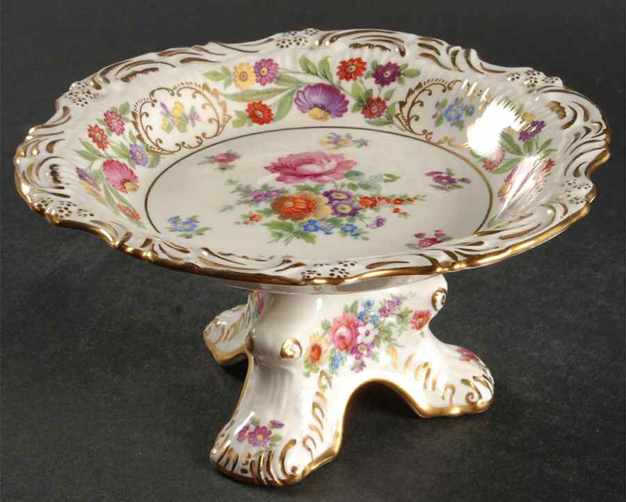 Dresden Sprays Round Compote (Height X Width) by Hammersley-1