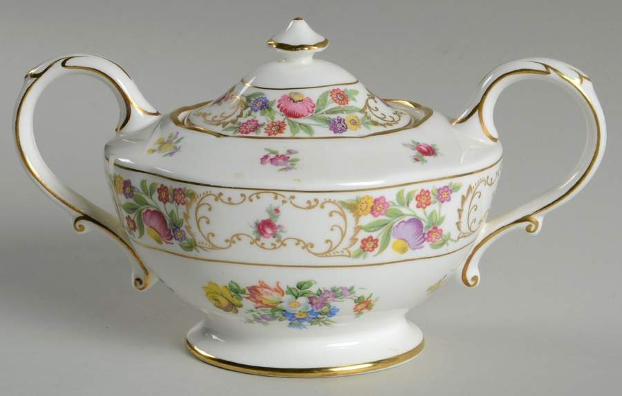 Dresden Sprays Sugar Bowl & Lid by Hammersley-1