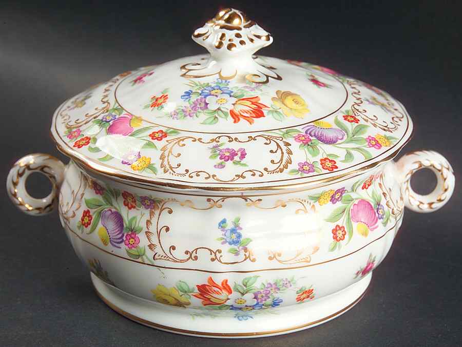 Dresden Sprays Candy Box & Lid by Hammersley-1