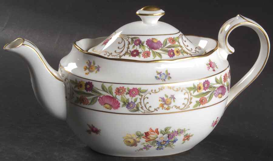 Dresden Sprays Small Teapot & Lid by Hammersley-1