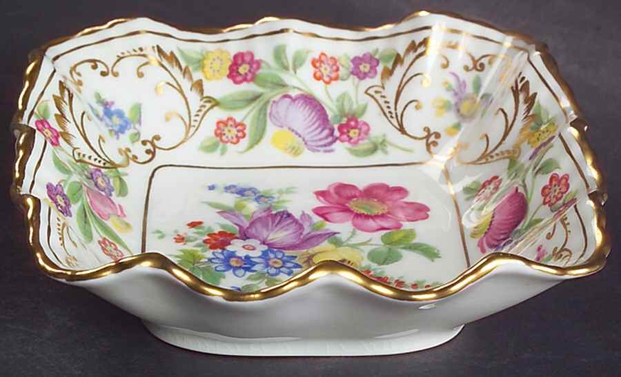 Dresden Sprays Small Square Sweet Meat Dish by Hammersley-1