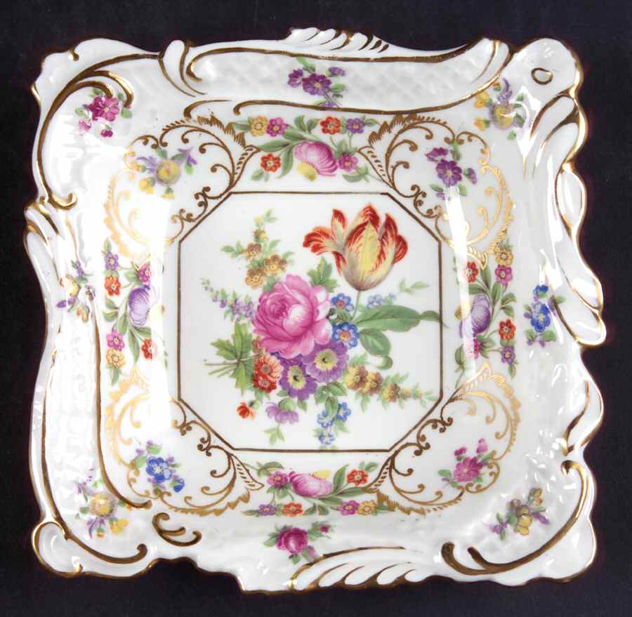 Dresden Sprays 4" Square Sweet Meat by Hammersley-1