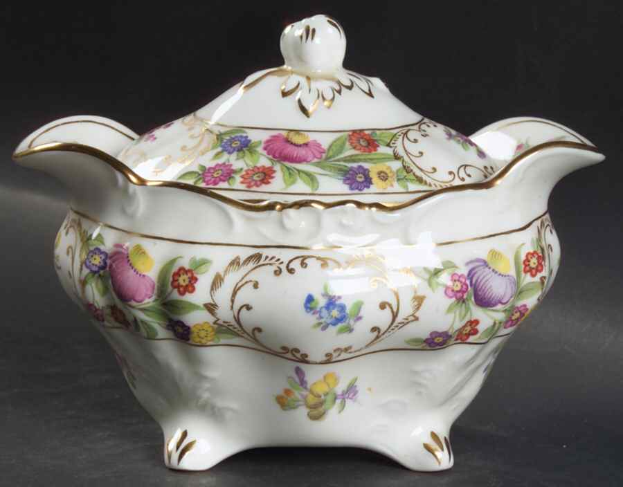 Dresden Sprays Sugar Bowl & Lid by Hammersley-1