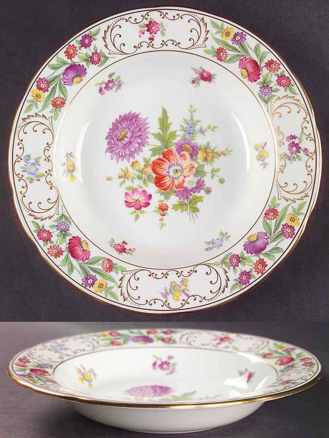 Dresden Sprays Rim Soup Bowl by Hammersley-1