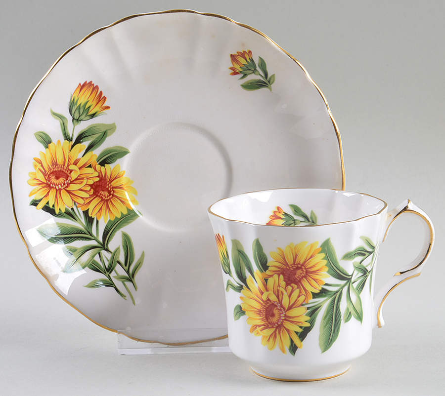 Flowers of Shakespeare's Day Flat Cup & Saucer Set by Hammersley-1