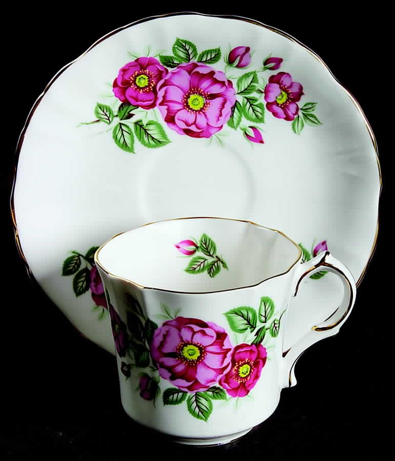 Flowers of Shakespeare's Day Flat Cup & Saucer Set by Hammersley-1
