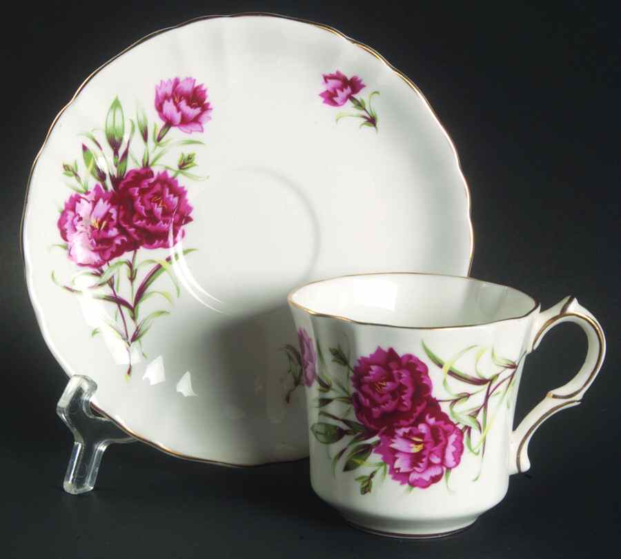 Flowers of Shakespeare's Day Flat Cup & Saucer Set by Hammersley-1