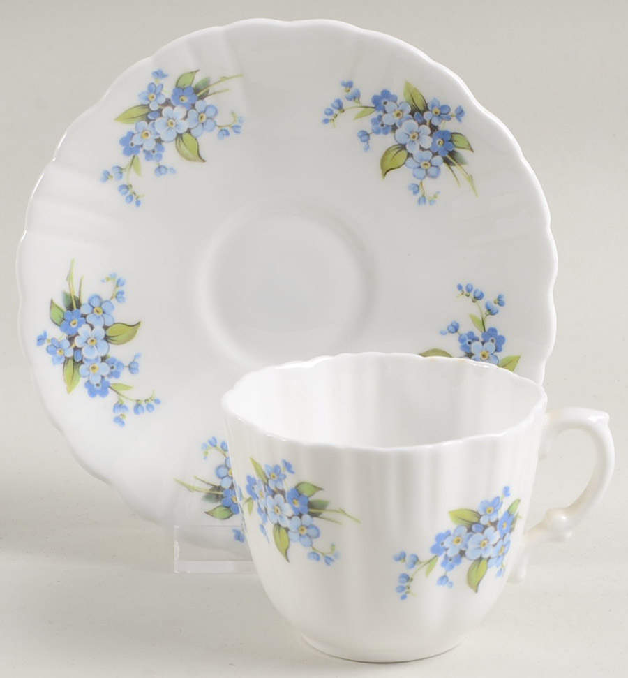 Forget Me Not Demitasse Cup & Saucer Set by Hammersley-1