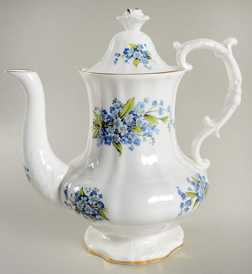 Forget Me Not Coffee Pot & Lid by Hammersley-1