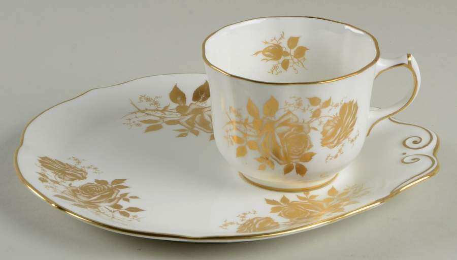 Golden Glory Snack Plate & Cup Set by Hammersley-1