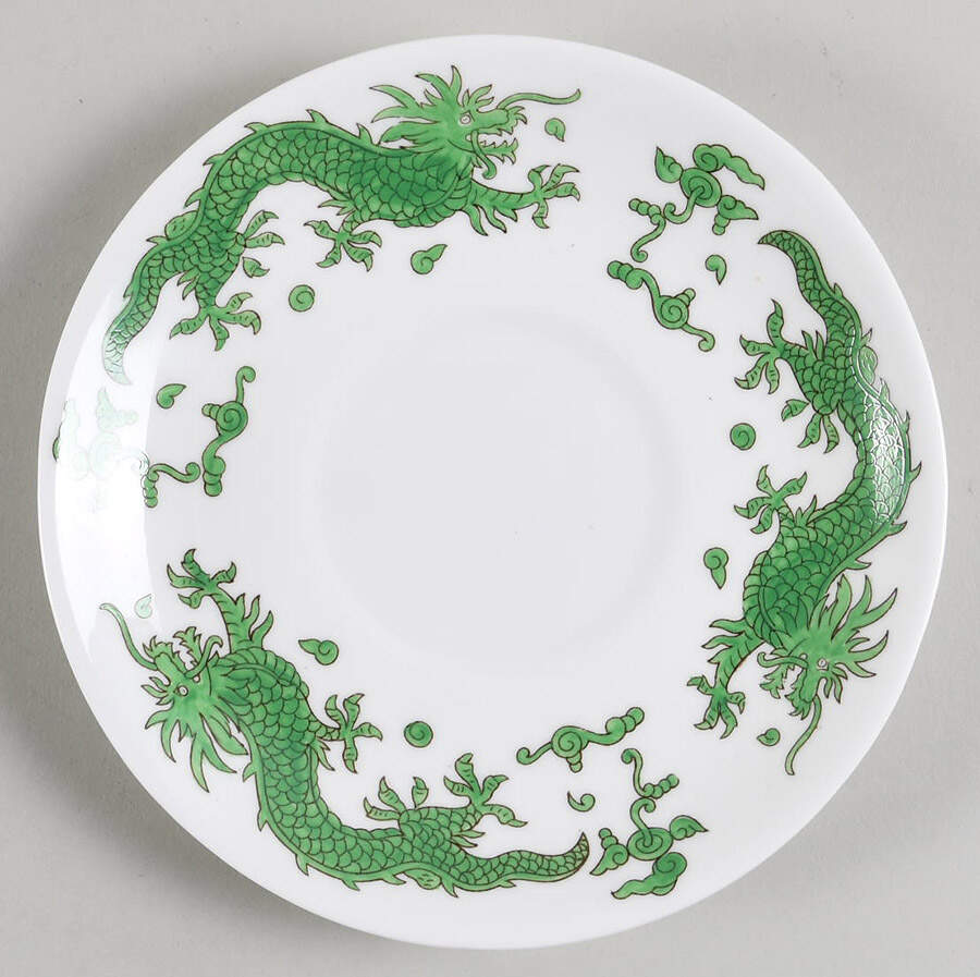Green Dragon Saucer for Cream Soup Bowl by Hammersley-1