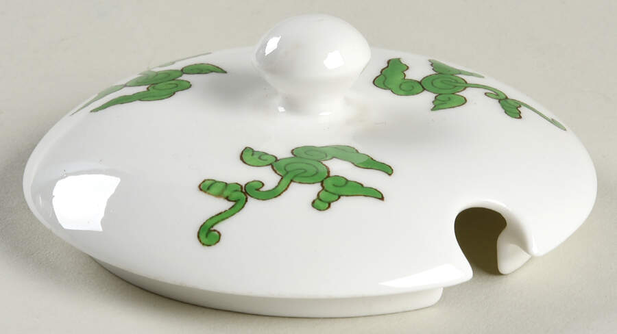 Green Dragon Lid for Jam/Jelly by Hammersley-1