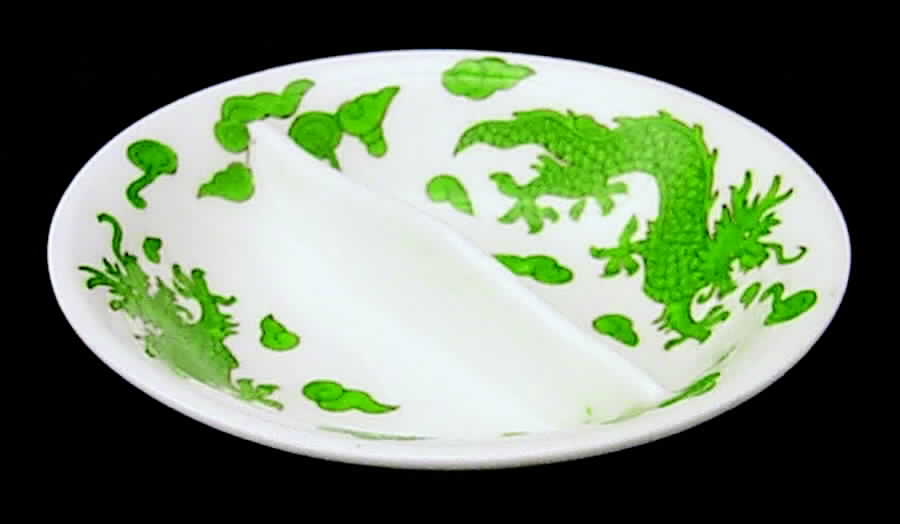 Green Dragon Double Salt Dip by Hammersley-1