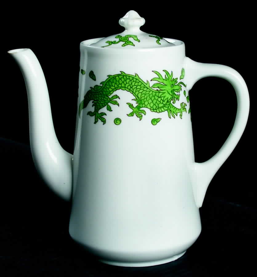 Green Dragon Mini Coffee Pot & Lid by Hammersley-1