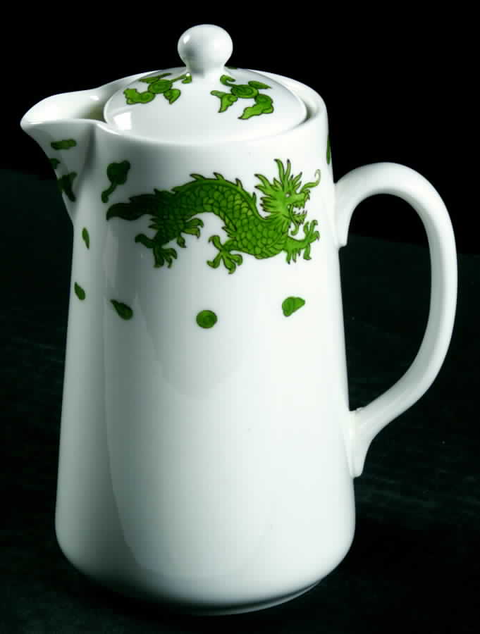 Green Dragon Large Syrup with Lid by Hammersley-1