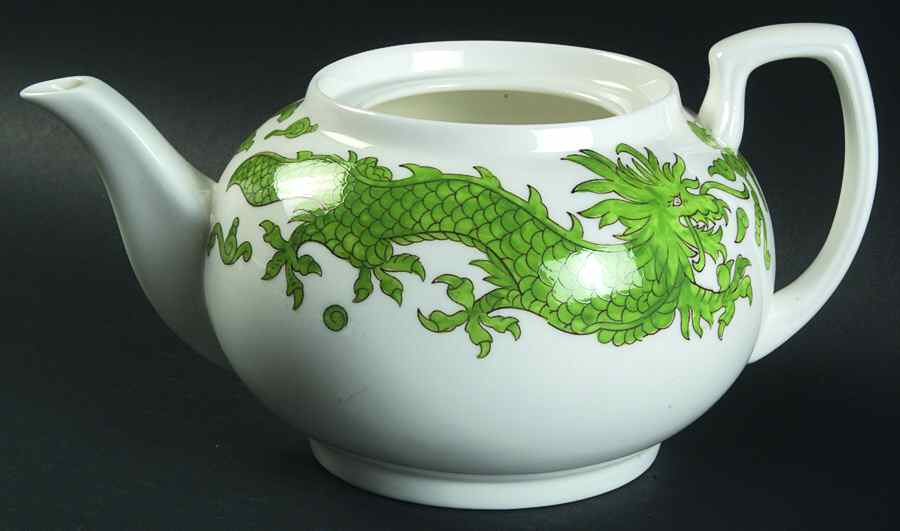 Green Dragon Teapot No Lid by Hammersley-1