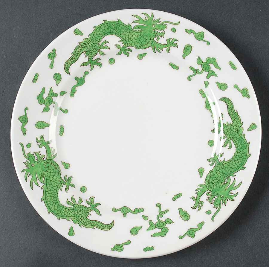 Green Dragon Salad Plate by Hammersley-1