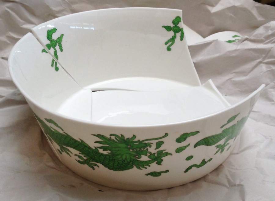 Green Dragon 11" Round Vegetable Bowl by Hammersley-1