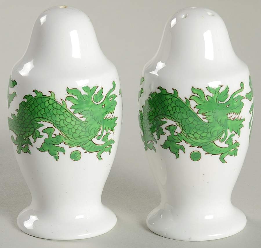 Green Dragon Salt & Pepper Set by Hammersley-1