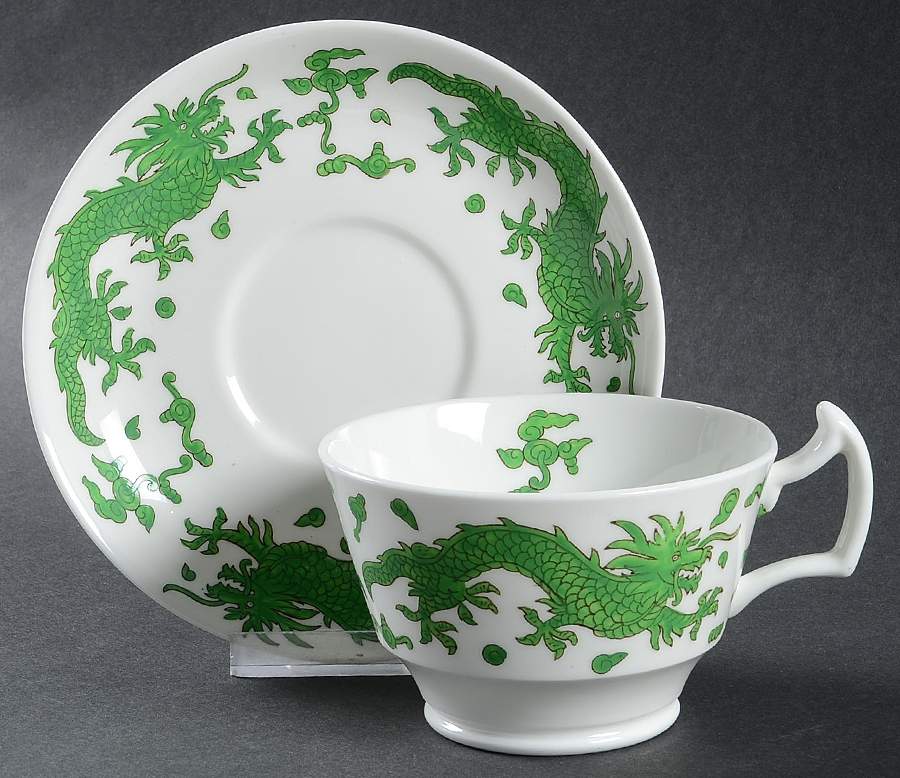 Green Dragon Breakfast Cup & Saucer Set by Hammersley-1