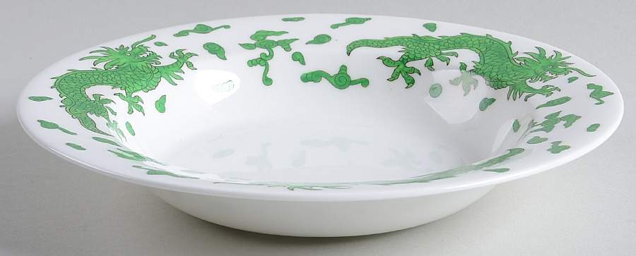 Green Dragon Rim Soup Bowl by Hammersley-1
