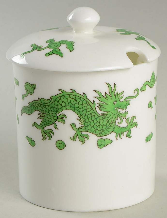 Green Dragon Jam/Jelly & Lid by Hammersley-1