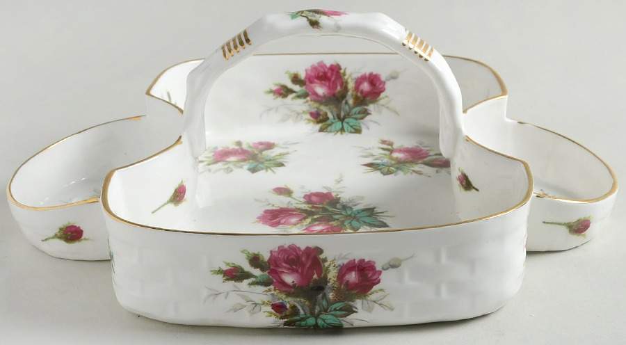 Grandmother's Rose Strawberry Basket, No Creamer or Open Sugar by Hammersley-1